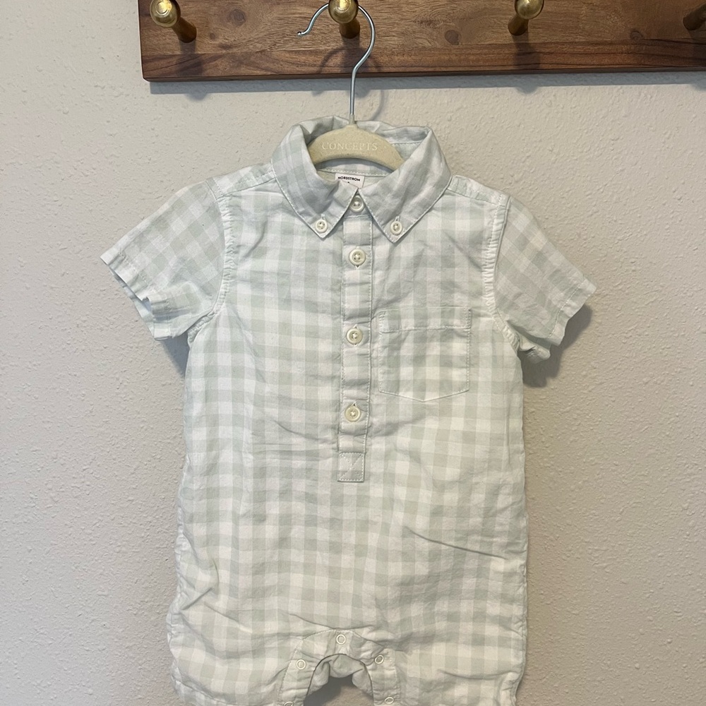 Nordstrom Checkered Baby Romper